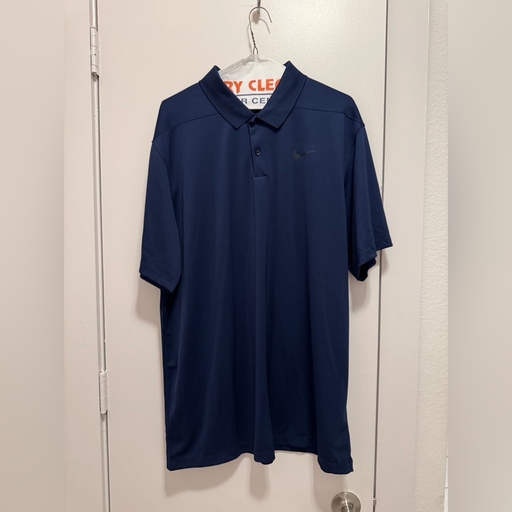 Nike Golf Men's XL Dri-Fit Navy Blue Polo